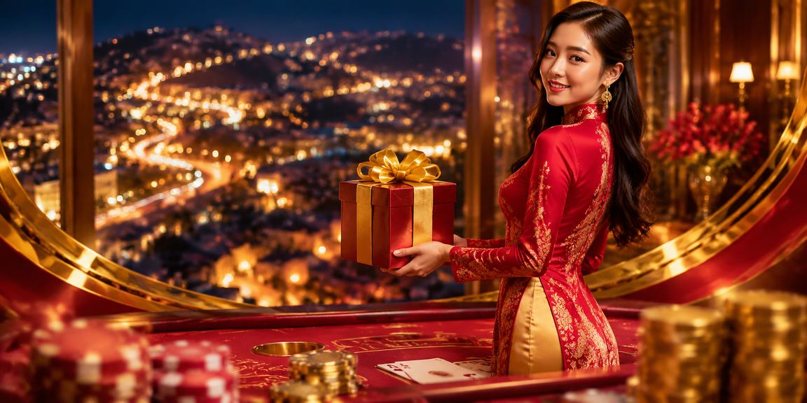 Người chơi Baccarat tại Đà Lạt trong trang phục áo dài trải nghiệm phòng Live Casino mới